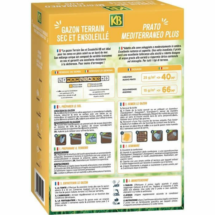 Semințe KB Iarbă Mediterană 1 kg 40 m²