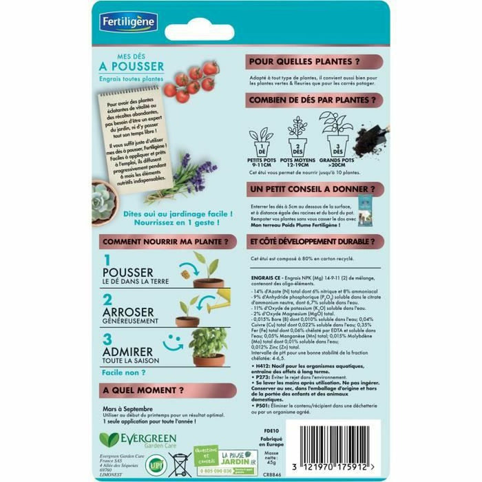 Îngrășământ de plante Fertiligène Universal 10 Unități