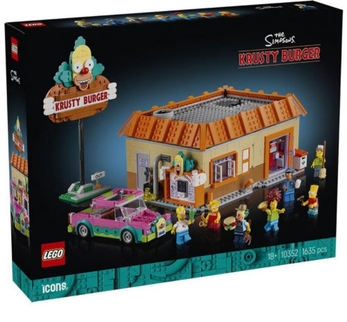 Set de construcție LEGO Icons The Simpsons Krusty Burger, 1.635 piese, 18+ ani