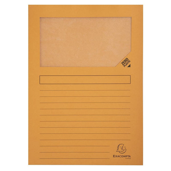 Set of Subfolders Exacompta Forever Portocaliu A4 Fereastră transparentă 100 Piese