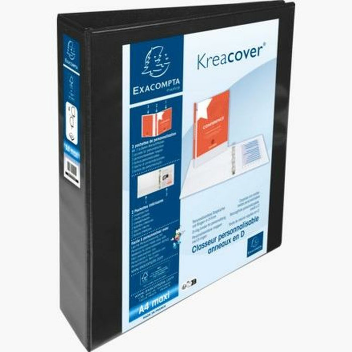 Biblioraft Exacompta Kreacover Negru A4+ Personalizabil (10 Unități)