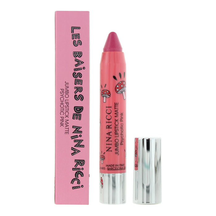 Ruj mat Nina Ricci Les Baisers de Nina Ricci Jumbo Lipstick Matte, nuanța Psychotic Pink, 2,5 g