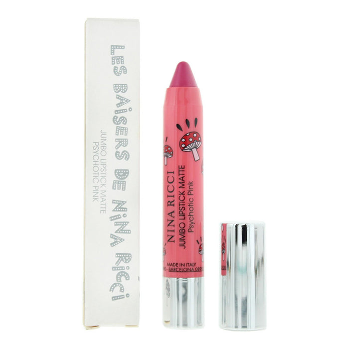Ruj mat Nina Ricci Jumbo Lipstick Matte, nuanța Psychotic Pink, 2.5 g