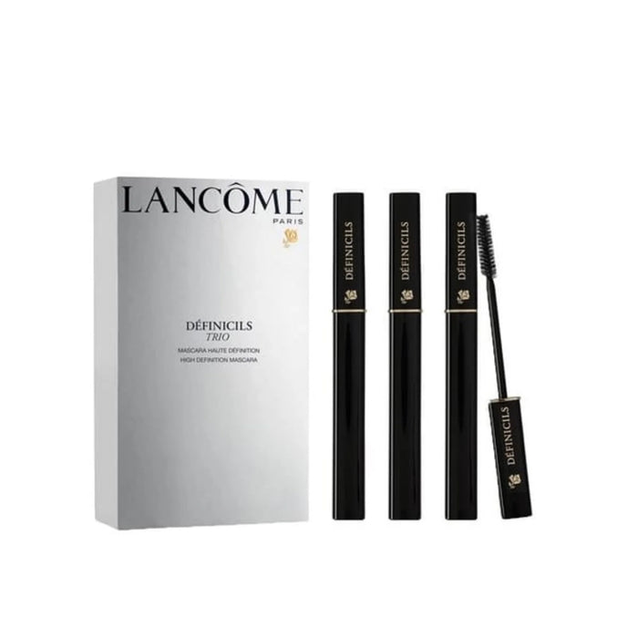 Set mascara Lancome Definicils, alungitoare, nuanța 01 Negru Infinit, 3 x 6,5 ml