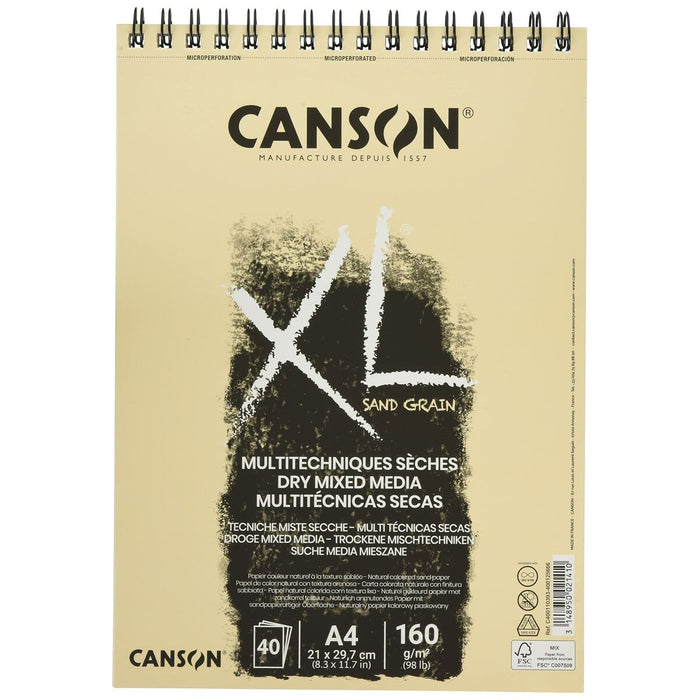Bloc de schițe Canson XL Sand Natural A4 5 Unități 40 Frunze 160 g/m2