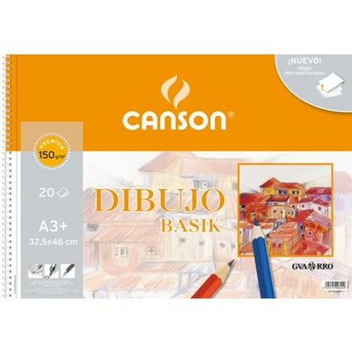 Bloc de schițe Canson Basik Micro perforat 20 Frunze A3 (10 Unități)