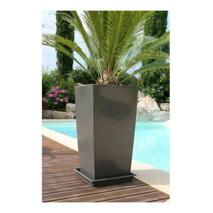 Ghiveci Riviera Nuance Gri Pătrat 29 x 29 x 52 cm 29 x 29 cm