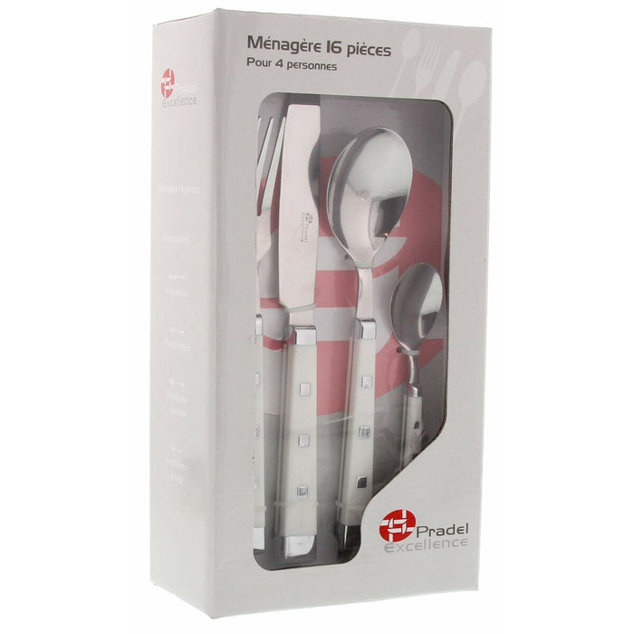 Set de Tacâmuri Pradel Excellence Beautiful White 16 Piese Alb