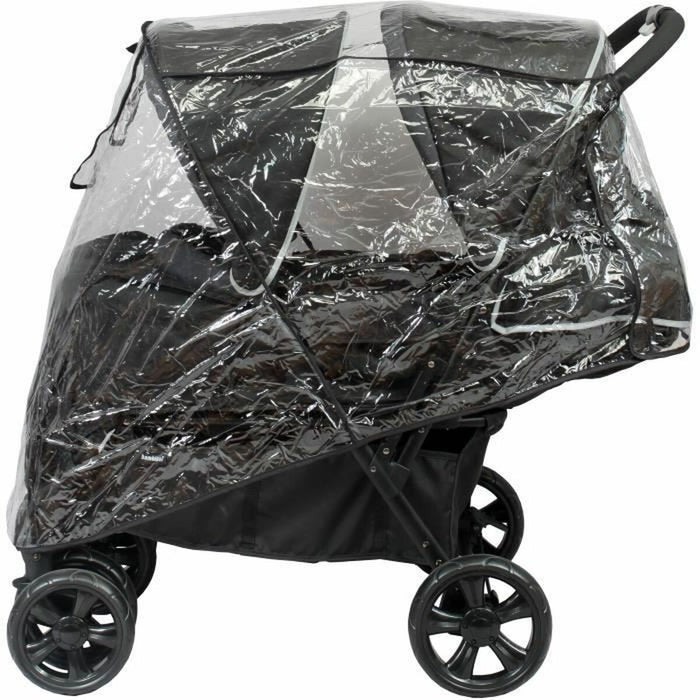 Cărucior de plimbat bebe Bambisol Geamănă Negru/Gri