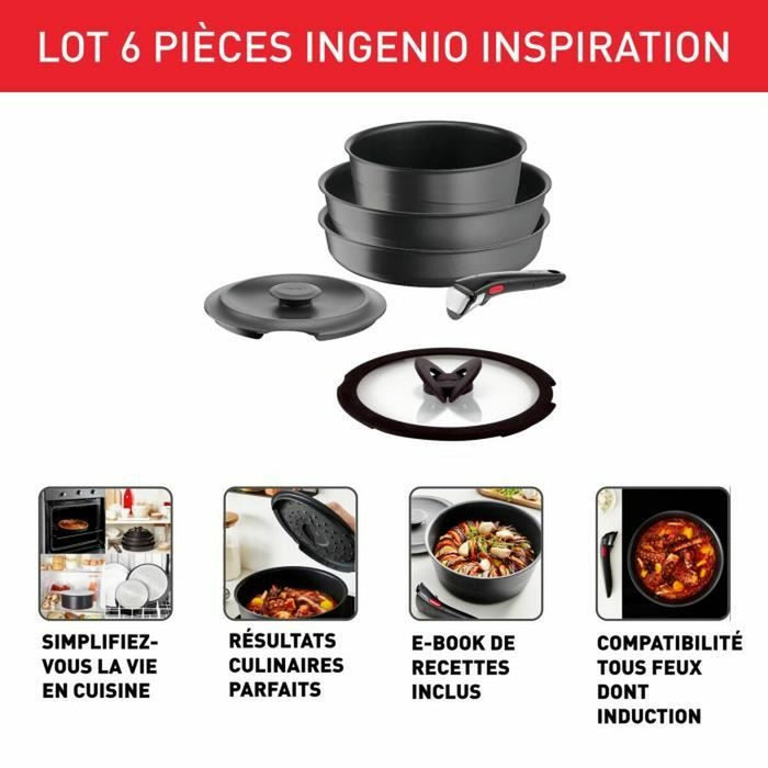 Vase de Gătit Tefal Ingenio Gri 6 Piese