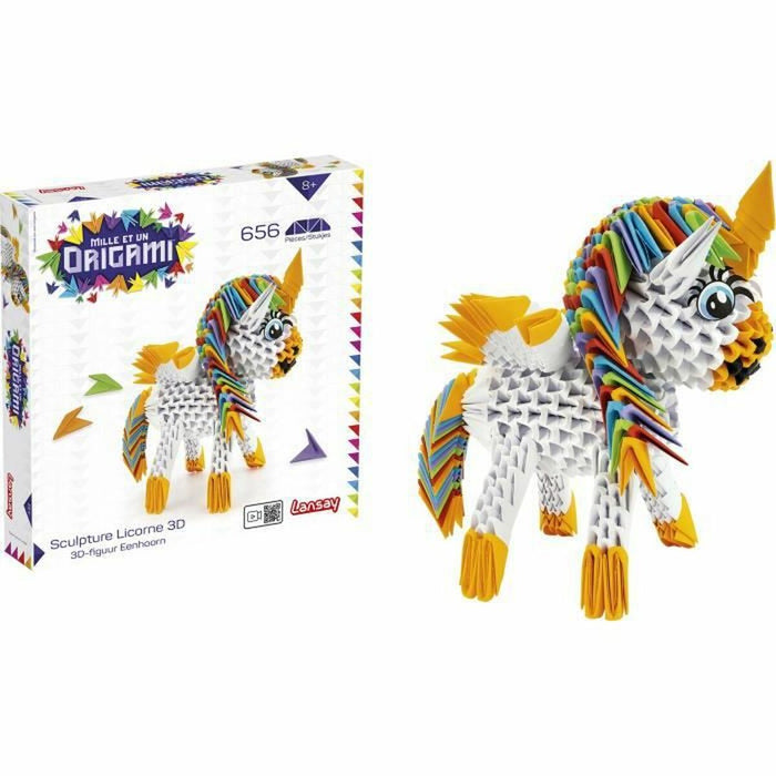 Set de Lucru Manual cu Hârtie Lansay Unicorn 3D
