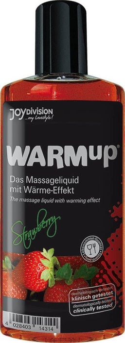 Lichid pentru masaj cu efect de încălzire, Joydivision WARMup, aromă de căpșuni, 150 ml