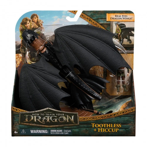 Set de figurine de acțiune Spin Master DreamWorks Dragons Movie, Toothless și Hiccup, 4+ ani