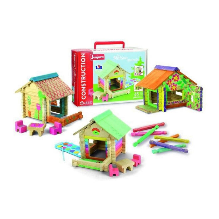 Casă în Miniatură Fisher Price Jeujura House To Paint 65 Piese Tablou