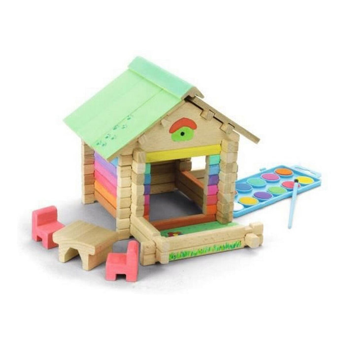 Casă în Miniatură Fisher Price Jeujura House To Paint 65 Piese Tablou