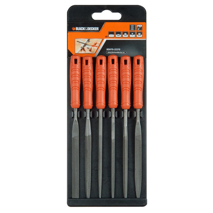 Set de fișiere Black & Decker bdht0-22270 6 Piese Figuri geometrice