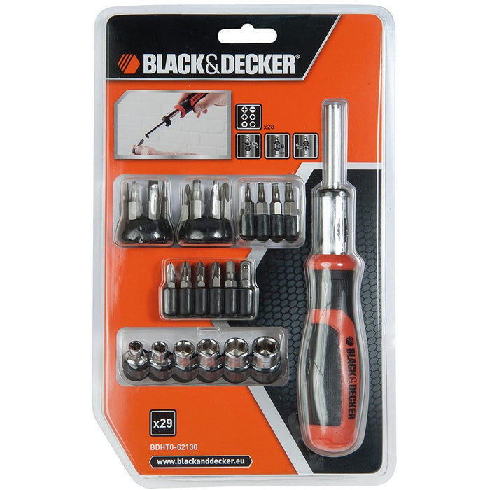 Bit set with screwdriver Black & Decker BDHT0-62130 29 Piese