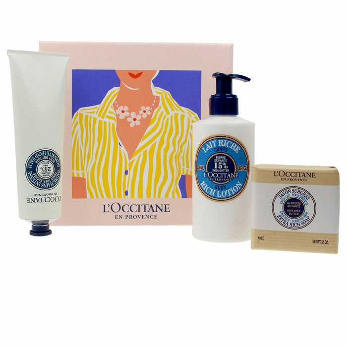 Set de Cosmetică Unisex L'Occitane En Provence Karite Lait Ultra Riche Corps (3 pcs)