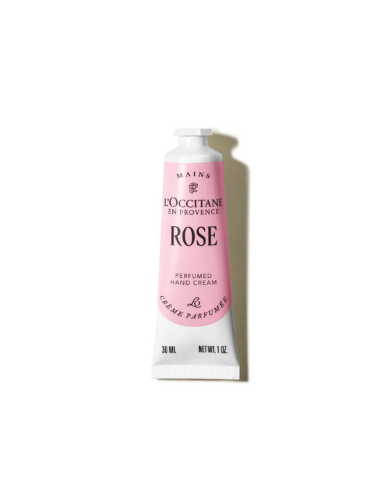 Cremă de mâini L'Occitane en Provence Rose, hidratantă, 30 ml