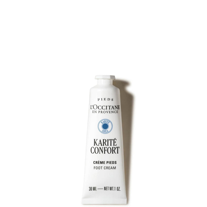 Cremă pentru picioare L'Occitane en Provence Karité Confort, hrănitoare, pentru utilizare zilnică, 30 ml