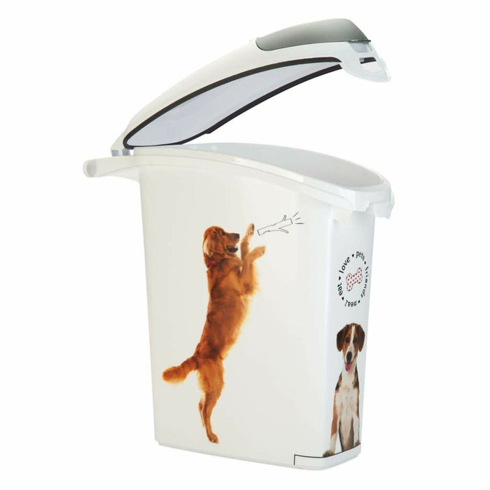 Distribuitor de mâncare pentru animale de companie Curver 241097 Alb 10 kg