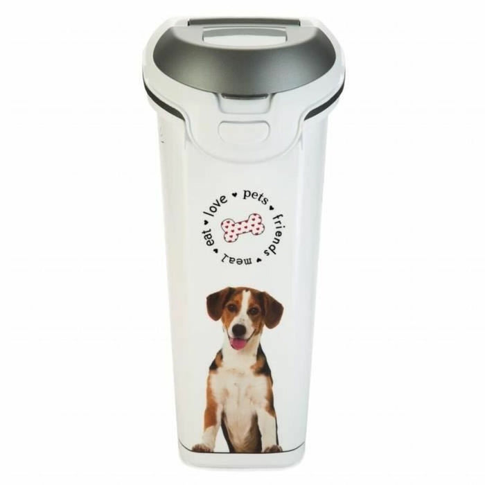 Distribuitor de mâncare pentru animale de companie Curver 241097 Alb 10 kg