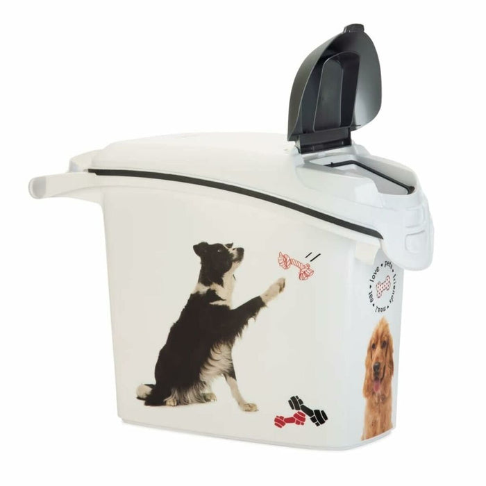Pet food canister Curver Love Pets Alb Cauciuc Plastic 15 L