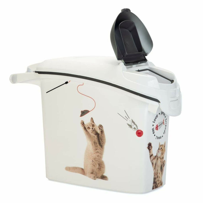Distribuitor de mâncare pentru animale de companie Curver Love Pets Alb 15 L 6 Kg
