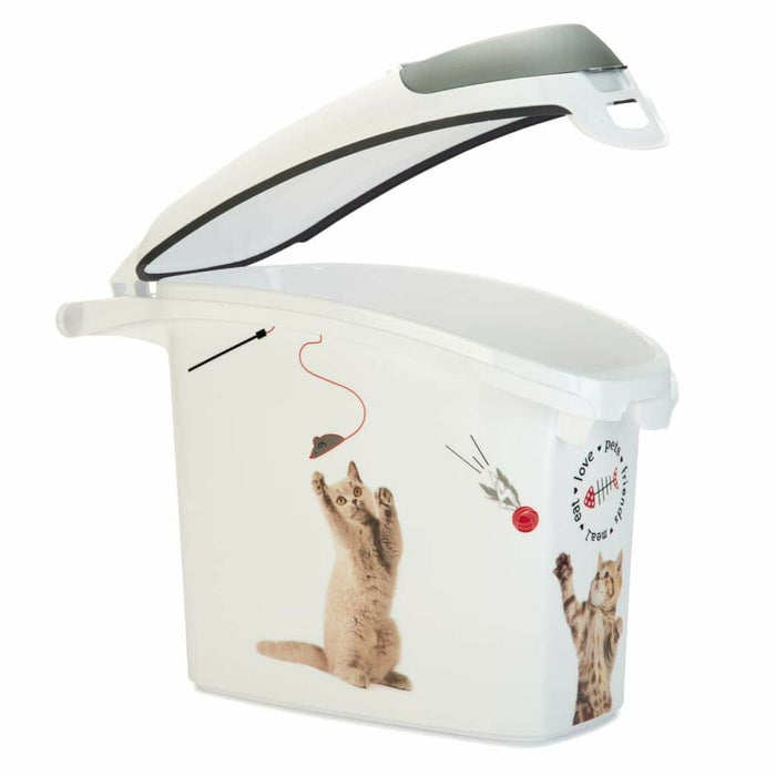 Distribuitor de mâncare pentru animale de companie Curver Love Pets Alb 15 L 6 Kg