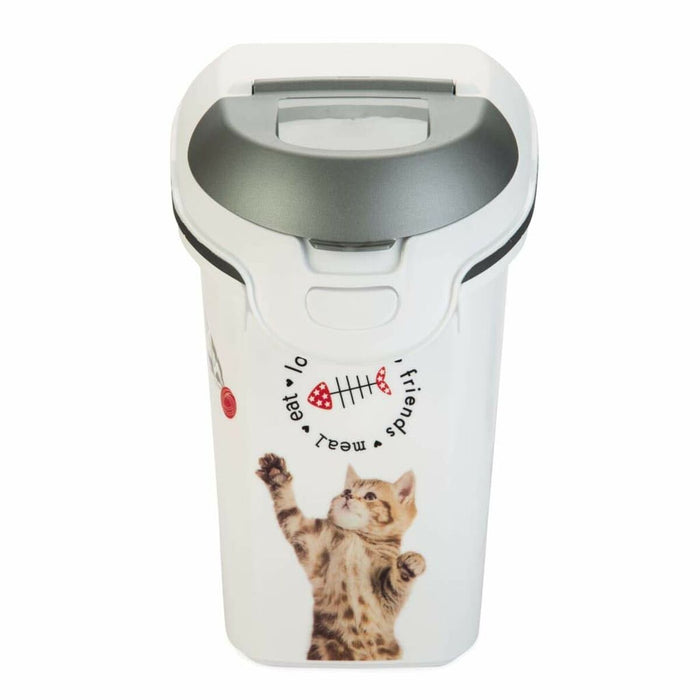 Distribuitor de mâncare pentru animale de companie Curver Love Pets Alb 15 L 6 Kg