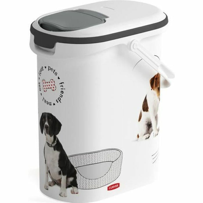 Pet food canister Curver Love Pets Alb 4 Kg