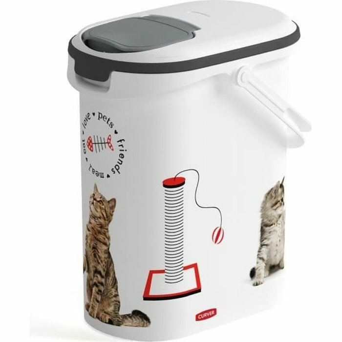 Distribuitor de mâncare pentru animale de companie Curver Love Pets Cric Alb 4 Kg