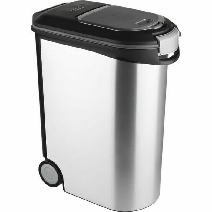 Recipient metalic de mâncare pentru câini Curver 20 kg Gri