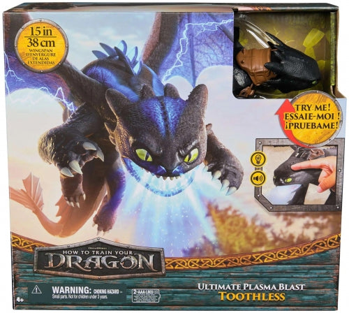 Figurină de acțiune Spin Master DreamWorks Dragons Movie, Toothless Ultimate Plasma Blast, 38 cm, 4+ ani