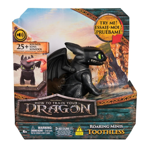 Figurină cu sunete Spin Master DreamWorks How to Train Your Dragon Roaring Minis Toothless, 25+ sunete, 4+ ani