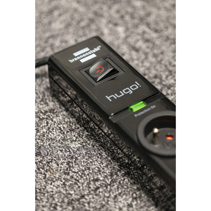Placă de Circuit Prize 3 puncte de conectare cu întrerupător Brennenstuhl hugo! USB x 2 (2 m)
