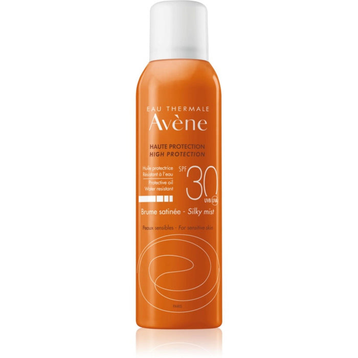 Spray pentru protecție solară Avene Silky Mist, pentru piele sensibilă, hidratant, SPF 30, 150 ml