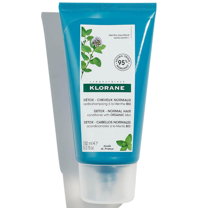 Balsam de păr Klorane Detox, pentru păr normal, cu mentă bio, vegan, 150 ml