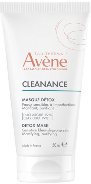 Mască de argilă Avene Cleanance, detoxifiantă, matifiantă, purifiantă, 50 ml