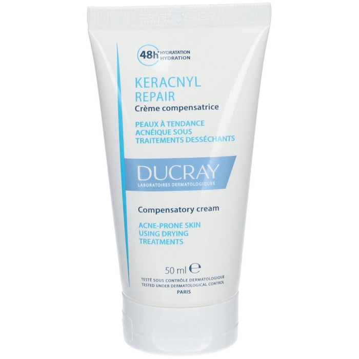 Cremă de față Ducray Keracnyl Repair, compensatoare, hidratare 48 h, 50 ml