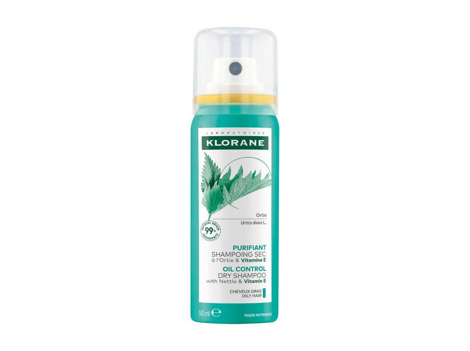 Șampon uscat Klorane Nettle, pentru păr gras, controlul sebumului, 150 ml