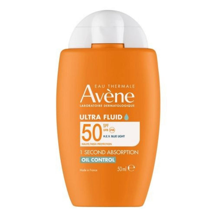 Fluid de protecție solară pentru față Avene Ultra Fluid, matifiant, SPF 50+, 50 ml