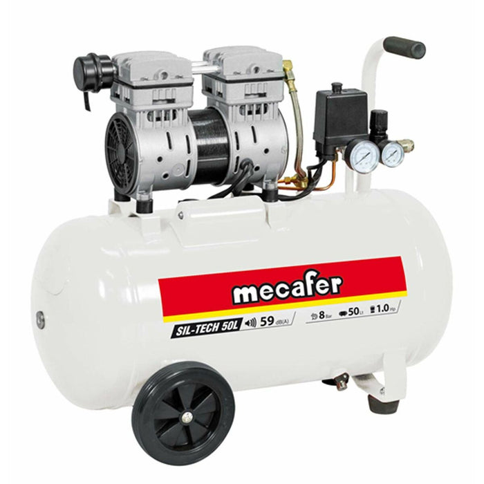 Compresor de aer MECAFER 425523 Orizontal Silențios 8 bar 24 L