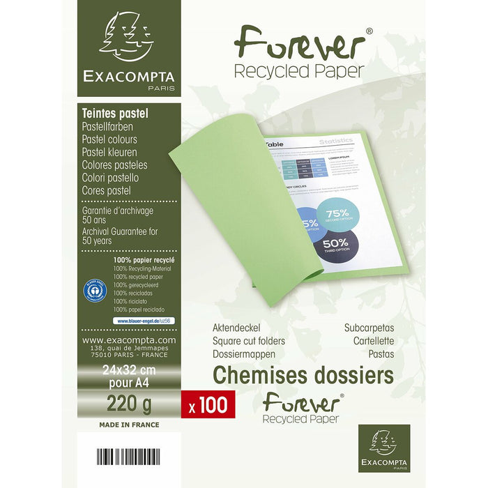 Sertar de îndosariere Exacompta Forever Roșu A4 100 Piese