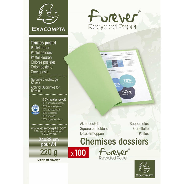 Sertar de îndosariere Exacompta Forever Violet A4 100 Piese