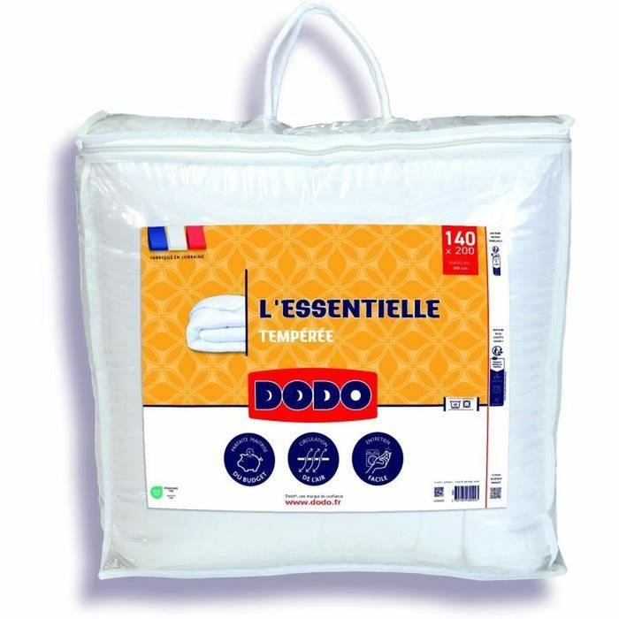 Material de umplutură nordic DODO L'Essentielle Tempérée Alb 140 x 200 cm