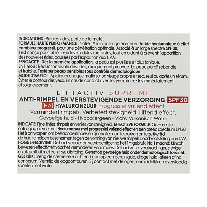 Cremă Anti-aging de Zi Vichy LiftActiv Suprème SPF 30 (50 ml)
