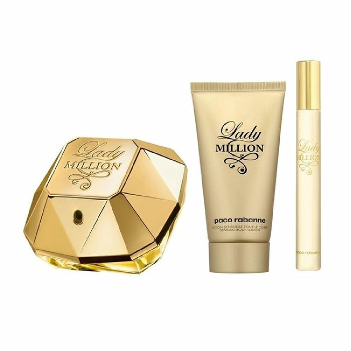 Set de Parfum Femei Paco Rabanne Lady Million Fabulous (3 pcs)