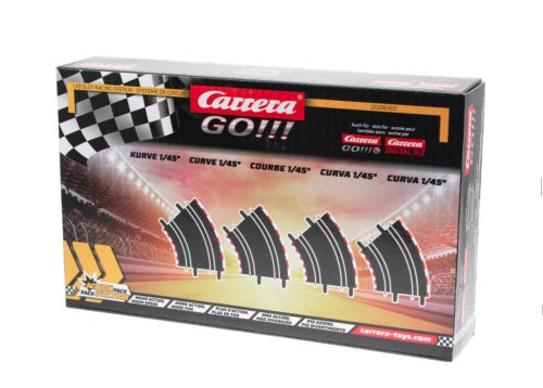 Set de șine Carrera GO!!! Curve Lane, 4 curbe de 1/45°