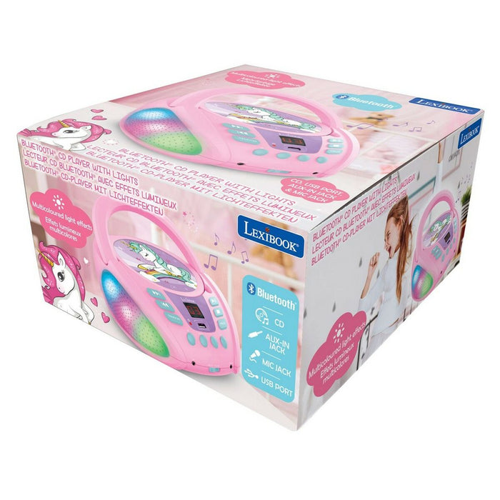 Reproducător CD/MP3 Lexibook Infantil Roz Bluetooth Unicorn